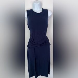 J McLaughlin Womens Size M Belted Career Dress Navy Blue Business Casual